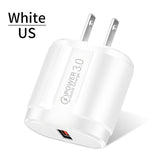 USLION Quick Charge QC 3.0 USB US EU Charger Universal Mobile Phone Charger Wall Fast Charging Adapter For iPhone Samsung Xiaomi