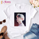 Women  Agust D Black T-shirts Female Short Sleeve Tees 2020 Summer Brand Vogue Choose Clothing Girl Tops
