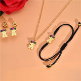NEW TOUSES bear Jewelry Fashion Hot pendientes Alloy Letter Bracelet Chain Charm Bracelet Female Personality joyas anillo