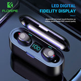 FLOVEME Earphones Wireless Bluetooth TWS 5.0 Earphone LED Display Headphones 2200mAh Fingerprint Touch Earbuds Headset With Mic