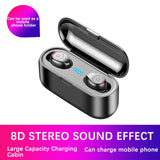 Wireless Headphones TWS Bluetooth 5.0 Earphones 2200mAh Charging Box 9D HiFi Earbuds Sport Waterproof Headsets With Microphone