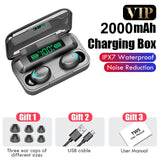 TWS Bluetooth 5.0 Earphones 2200mAh Charging Box Wireless Headphone 9D Stereo Sports Waterproof Earbuds Headsets With Microphone