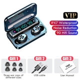 Wireless Headphones TWS Bluetooth 5.0 Earphones 2200mAh Charging Box 9D HiFi Earbuds Sport Waterproof Headsets With Microphone