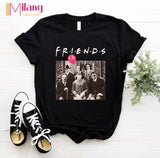 Women aesthetics Black T-shirts Red Lips Love Female Short Sleeve Tees Girl Tops 2020 Summer Brand Spacex Clothing Drop shipping