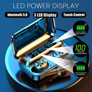 TWS Bluetooth 5.0 Earphones 2200mAh Charging Box Wireless Headset 9D Stereo Sports Waterproof Earbuds Headsets With Microphone