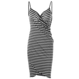 European and American Women's Hot Striped Strap Large Size Beach One-Piece Dress Summer 2020